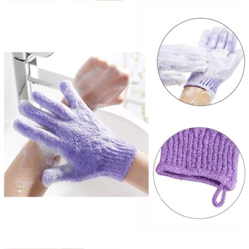 1Pair Bath Exfoliating Glove Shower Peeling Mitt Body Massage Sponge Wash Body Moisturizing Skin Bathroom Essential