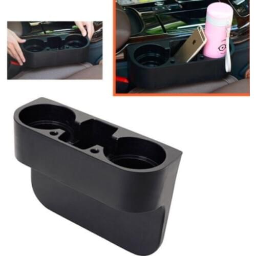2PCS Black Seat Seam Wedge Car Drink Cup Holder Travel Drink Mount Stand Storage