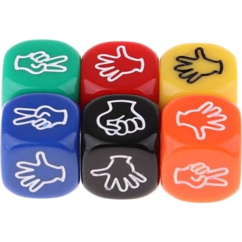 2Pcs Funny Dice Board Games Toy Creative Finger-guessing Game Dice Rock Paper Scissors Game Scissors Stone Family Party Supplies