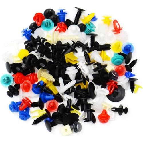 2021 Newest 100PCS Universal Mixed Auto Fastener Car Bumper Clips Retainer Car Fastener Rivet Door Panel Liner For All Car