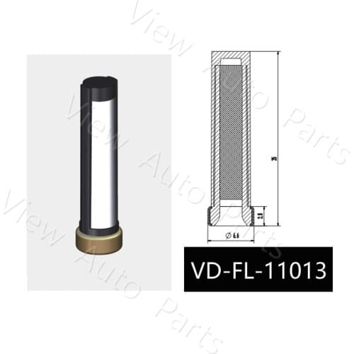 50pcs Fuel injector micro filter Used Stainless steel mesh top feed mpi auto parts Size 6.6x2.8x25mm VD-FL-11013