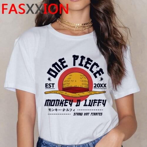 One Piece Nakama clothes male 2021 harajuku kawaii casual summer top white t shirt aesthetic