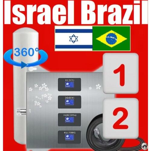 Quadband 2g 3g 4g cellular Signal Amplifier Repeater Mobile Signal Booster Band 5 b8 b3 b1 south America Asia Brasil middle east