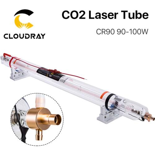 Cloudray 60W 90W CO2 Laser Tube Length 1250mm Dia.55mm 80mm Upgraded Metal Head Glass Pipe for CO2 Laser Machine
