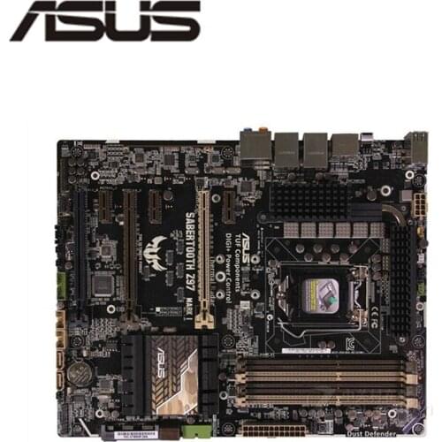 For Asus SABERTOOTH Z97 MARK 1 Desktop Motherboard Z97 LGA 1150 For Core i7 i5 i3 SATA3 USB3.0 Original Used Mainboard