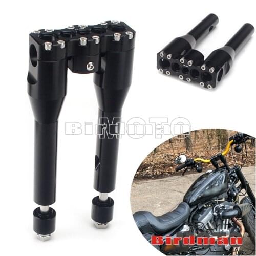 For Harley Dyna Street Bob Fat Bob Low Rider Glide Motorbike Handlebar Modular Risers 25mm/1" Bar Clamp Mount Bolt Kit 10" 12"