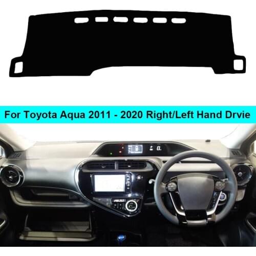 For Toyota Aqua 2011-2019 2020 LHD RHD 2 Layers Car Dashboard Cover Carpet Cape Rug Shade Pad Carpet Dashmat Sun Shade Pad