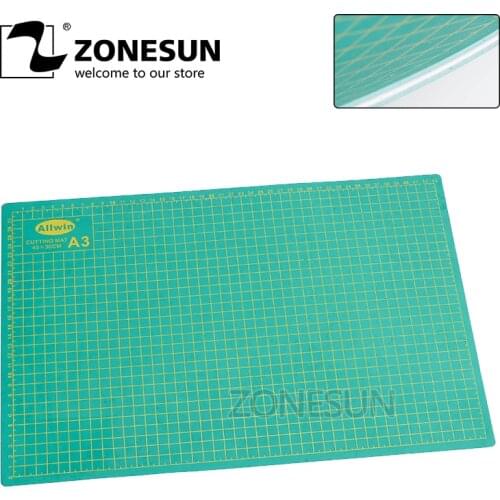 ZONESUN A3 Pvc Cutting Mat Double-sided Self Healing Cutting Board Fabric Leather Craft DIY Pad Quilting Accessories 45*30cm