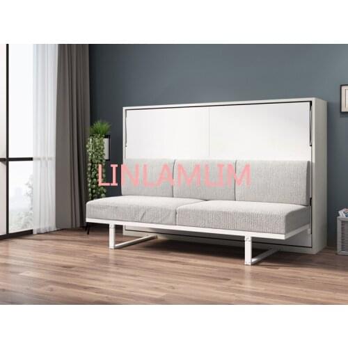 Linen fabric bed frame soft electric sofa wall Bed Home Bedroom Furniture camas lit muebles de dormitorio yatak mobilya quarto