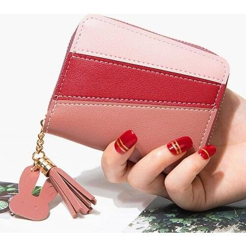 Short Coin Purse Wallets Billfold Lady Purses Pocket Cards Holder Moneybags Woman Wallet Girls Purses Notecase Zipper Bag Clips