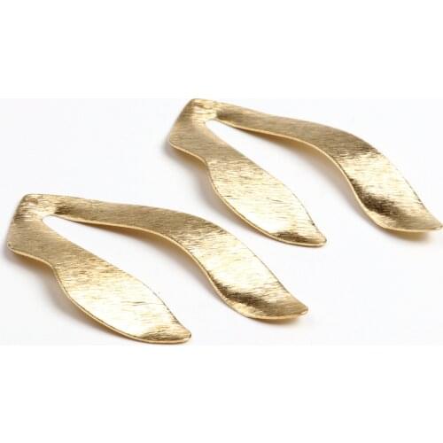 Brass Leaf Charms,Raw Brass Textured Leaf Earring Findings,Textured Pendant, Fit For DIY Necklace,Brooch,Earrings,49x25mm-RB1159