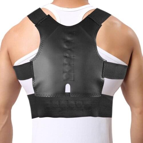 Magnetic Spine Posture Corrector Male Pain Belt Heavy Lift Work Back Support Brace Care Shoulder Lumbar Support Belt Back Corset