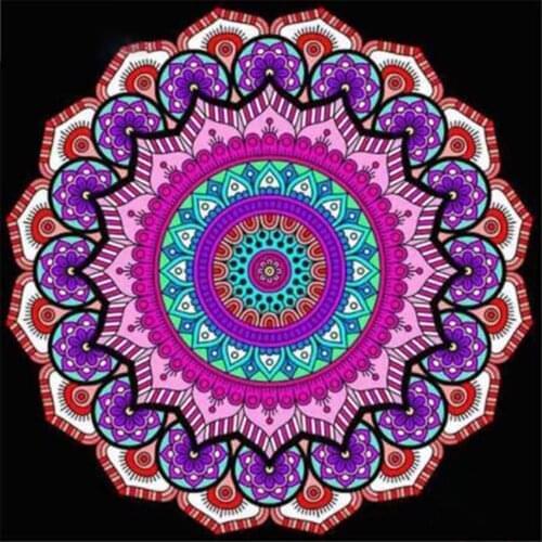 Mandala Religion DIY Cross Stitch Embroidery 11CT Kits Needlework Craft Set Cotton Thread Printed Canvas Home Sale