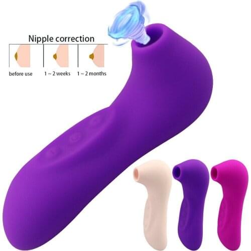 Powerful Clit Sucker Vibrator Tongue Vibrating Nipple Sucking Blowjob Clitoris Stimulator Hypnosis Sex Toys Women Masturbator