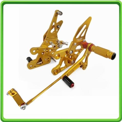 Rearsets rear set sets footrest foot rest pegs pedal for Yamaha FZ1 2006 2007 2008 2009 2010 2011 2012 2013 2014 2015 2016 Gold