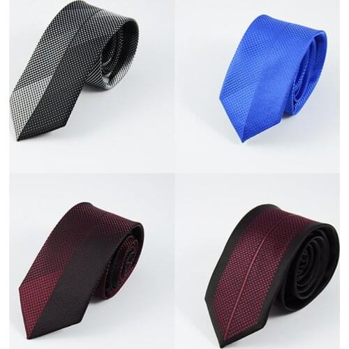 GUSLESON New Mens Ties Custom Brand Man Dot Striped Neckties Hombre 6 cm Gravata Slim Tie Classic Business Casual Tie For Men