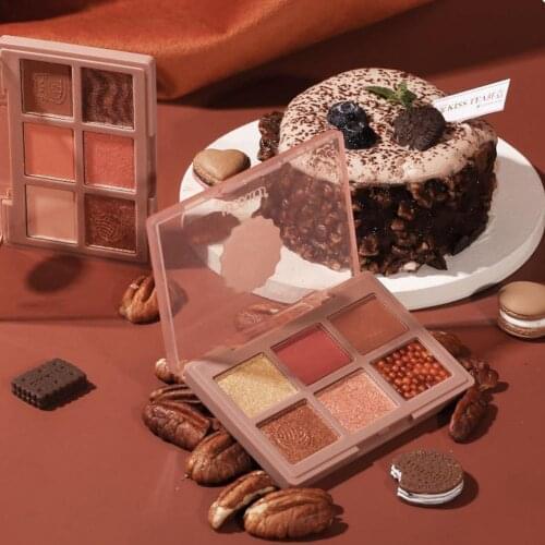 6-Color Matte Shimmer Eyeshadow Palette Long Lasting Shimmer Make Up Makeup Palette Women Eyeshadow Non-Smudge Face Cosmetics