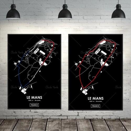 Le Mans - France Track Map Poster