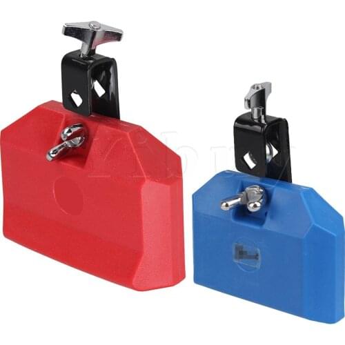 Yibuy 2 Pieces Plastic Latin Percussion Drum Jam Block Musical Instrument Kit