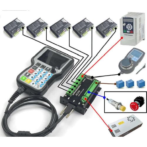 NCH02 Handheld CNC Controller 3/4/5 Axis DSP G-Code Offline Motion Control System Controller Board For CNC Engraving Machine