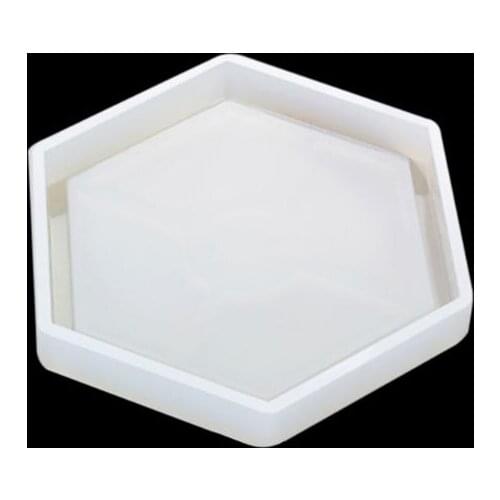 Silicone Mold DIY Cup Mat Pad Handmade Molds Crafts Epoxy Resin Geometric Shape Hexagonal Square Round Thermal Insulation