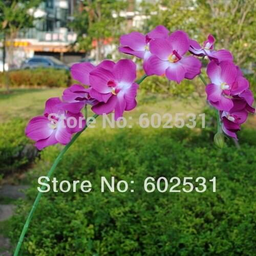 SPR 1PCS Beautiful Silk Flower Artificial Moth Orchid Butterfly Orchid Home Decoration 6 Colors Available