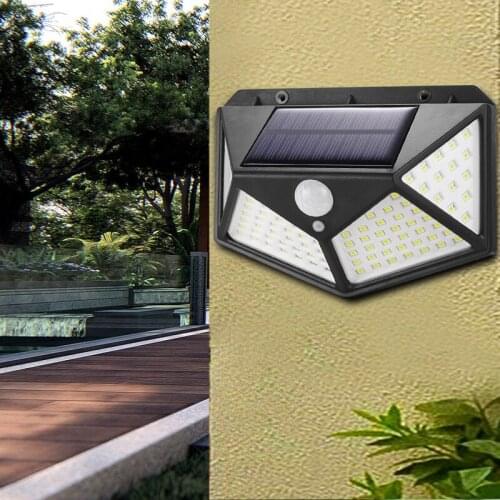 3 Modes Outdoor 100 Led Solar Light IP65 PIR Motion Sensor Lampara Solar Lamp For Garden Street porch Path Decoration Lighting