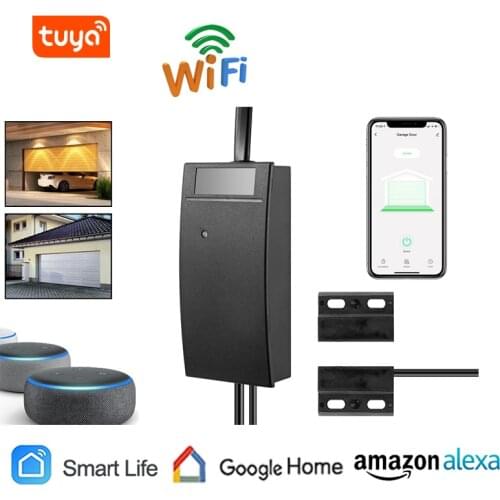 Wifi Garage Door Opener Smart Gate Door Controller Compatible With Alexa Google Home Smart Life Tuya Smart Ios Android App