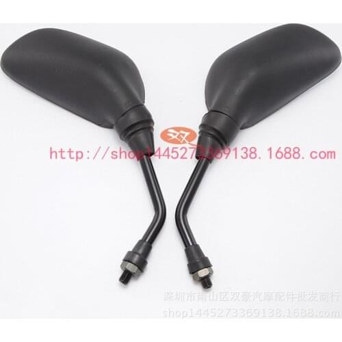Motorcycle Rear View Mirror Ellipse Plastic Shell Metal Rod Modification Accessories Simple Installation 8mm 10mm Universal