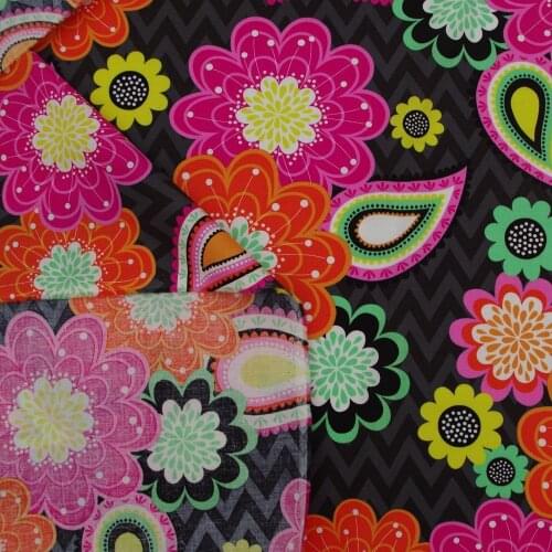 140cmx100cm Cotton Woven Fabric - Flowers(031)