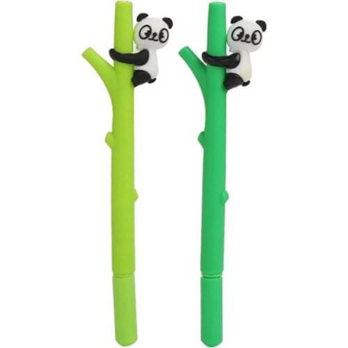 2pcs Kawaii Panda On The Tree Gel Pen Cute Stationery Creative Writing Black Signature Markers Ballpoint Office School Supplies