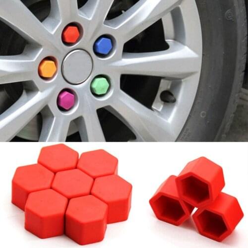 20 modeling car wheel nut silicone ear cap protection bolt cover for SEAT Ibiza Leon Toledo Arosa Alhambra Exeo