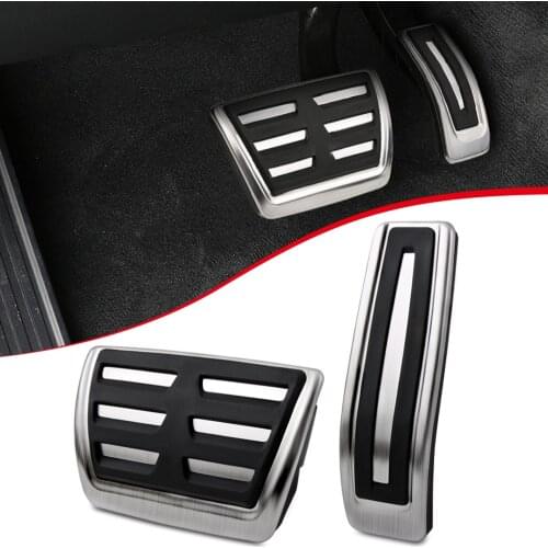 Car Foot Pad Gas and Brake Pedal For for Volkswagen Touareg for Audi Q7 Auto With No drilling! Stainless Steel
