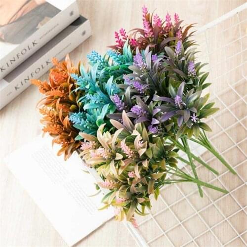 Artificial Plants Green Grass Plastic Flower For Garden Outdoor Decoration Fake Grass Decor Plants Simulation Plants Grass