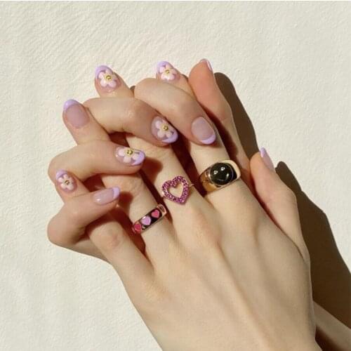 Good Times Ring Mushroom Jewelry Most Smile Rainbow Alien Flower Rings Spring Fine Lucky Jewelry Heart Rings for Women Gift