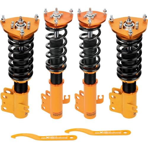 Coilovers Kit for Subaru Forester 1998-2002 1st Generation Base Wagon 4-Door 2.5L Adj. Damper Suspension Front Rear Top Mount