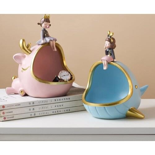 Creative Deer Storage Box Resin Animal Model Home Modern Female Decoration Accessories Fairy Room