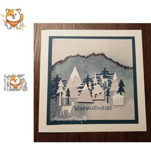 Forest Animal House Metal Cutting Dies Scrapbooking Stencil Decorative Embossing Craft Die Cuts Card Making New Dies For 2020