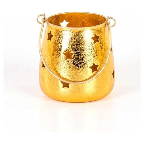 Euro Flora Star Metal candle Holder Dore 11x11 cm candle and candlestick свеча и подсвечник vela y candelero