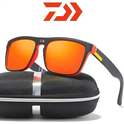 Daiwa Fashion Mens Outdoor Sport Fishing SunglassesRetro Cycling Polarized Sunglasses Sea Fishing Windproof Sunglasses