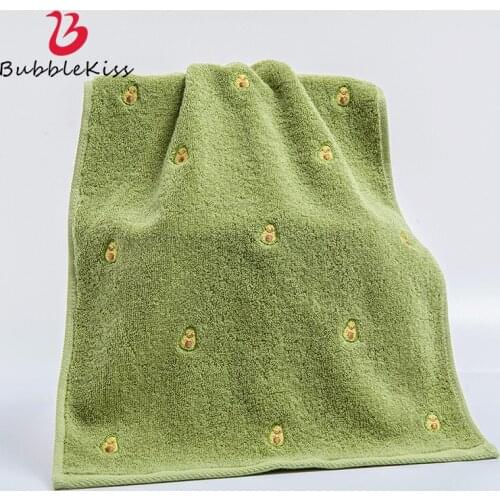 Bubble Kiss Bathroom Towel Cute Avocado Pattern Washcloth Microfiber Ladies Daily Use Towel Set Home Water Absorbent Towel Suit