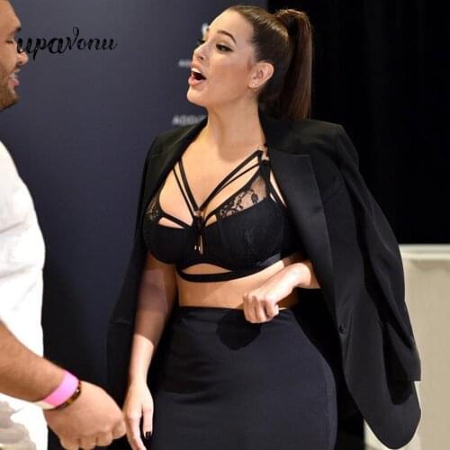 2020 New Womens Sexy Bodycon Bandage Lace Camisole Top Hollow Sleeveless Metal Parts Decoration Black Camisole Top Wholesale