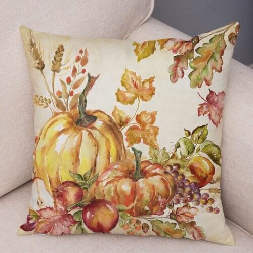 New arrival fall farm pumpkin patch pillowcase personalized leaves pillow cover farmhouse decor halloween wreath pillow cover