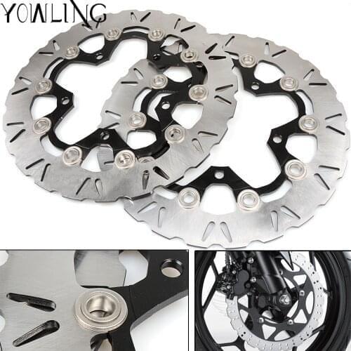 One Pair CNC High quality Motorcycle Front Floating Brake Disc Rotor for SUZUKI GSR400 GSR 400 2006 2007 K6 K7