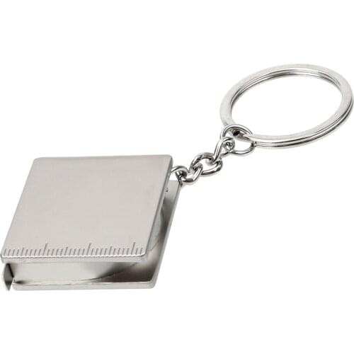 Portable Stainless Steel Tape Measure Keychain Retractable Ruler Measuring Tools Pull Ruler Gauging Tools Key Ring