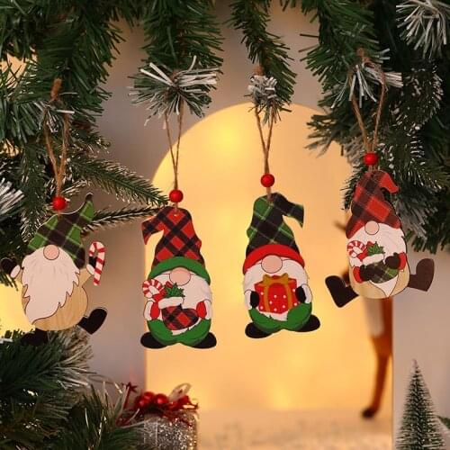 Christmas Wooden Pendants Xmas Tree Ornaments Home Hanging Decor Christmas Decorations for Home Navidad 2020 Kid christmas gift