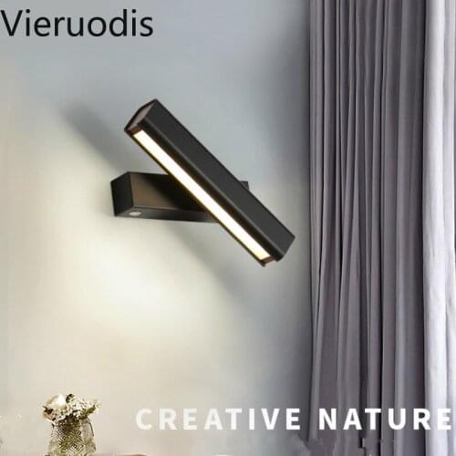 Modern Led Wall Lamp Living Room Bedside Bedroom Bar Rotating Cross Rectangular Background Wall Light Home Deco Lighting Fixture