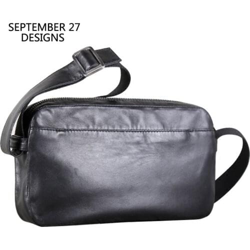 New Fashion Messenger Bag Men Genuine Leather Luxury Clutch Bags Casual Crossbody Shoulder Handbag Male Travel Mini Hand Bag