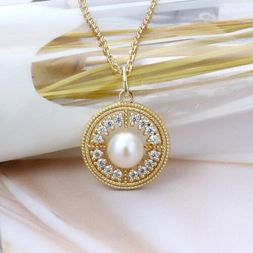 Court light luxury jewelry sterling pearl necklace women zircon choker female all-match chain collares vintage collier femme