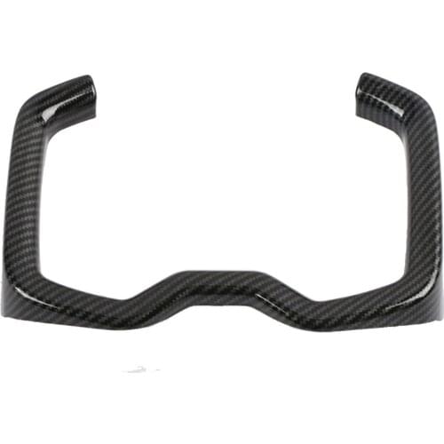 Carbon Fiber Inner Water Cup Holder Frame Cover Trim For 2019 2020 Toyota RAV4 Water Cup Holder Frame Cover Trim